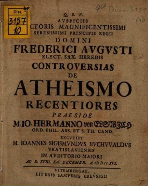 Controversias de atheismo recentiores