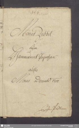 Monat Zeddel beÿm Hammerwerck Paprozan aufn Monat Decembr. 1750