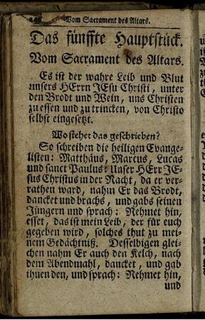 Das fünffte Hauptstück.