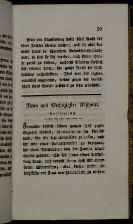 Neun und Sechszigster Abschnitt. Fortsezzung
