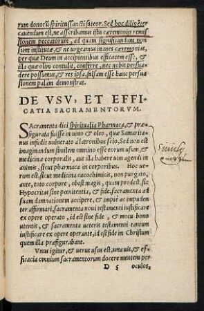 De Usu, Et Efficatia Sacramentorum.