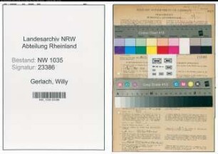 Entnazifizierung Willy Gerlach , geb. 23.01.1897 (Lehrer)