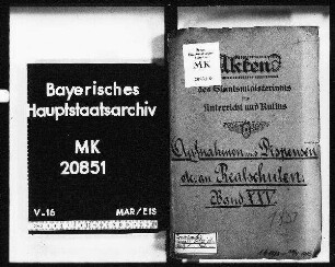 Realschulen. Aufnahmen, Dispensen usw.