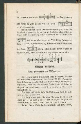 Vierter Abschnitt: Vom Gebrauche der Dissonanzen