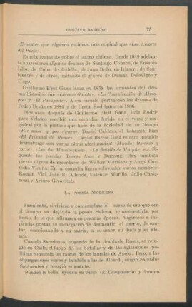 La poesía moderna