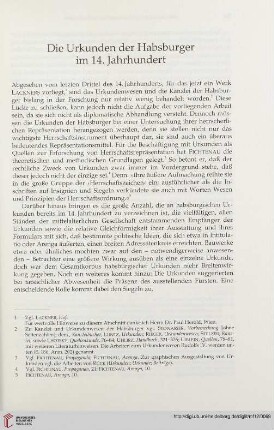 Die Urkunden der Habsburger im 14. Jahrhundert