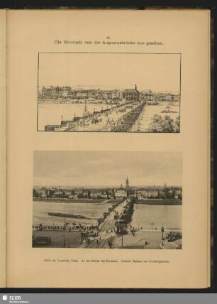 Die Neustadt von der Augustusbrücke aus gesehen