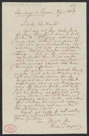 Brief an Karl Klindworth : 08.06.1864