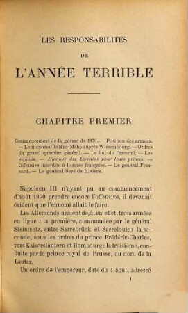 Les responsabilités de l'année terrible