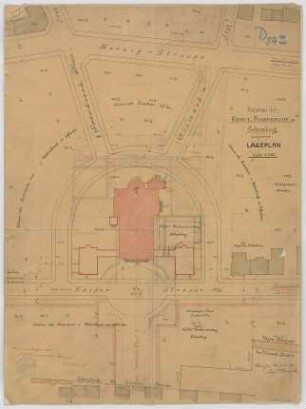 Thiersch, August ; München - Schwabing; Kath. Pfarrkirche St. Ursula - Lageplan