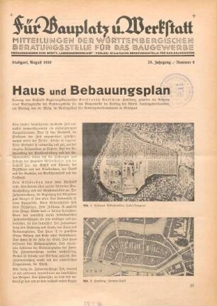 Haus und Bebauungsplan
