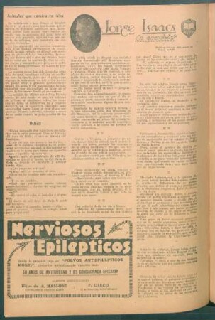 Jorge Isaacs : En anécdotas