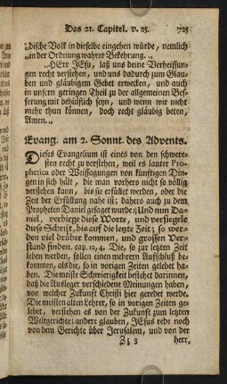 725-745, Evang. am 2. Sonnt. des Advents