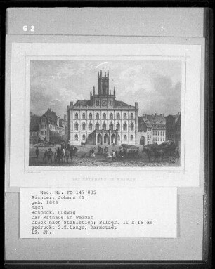Das Rathaus in Weimar