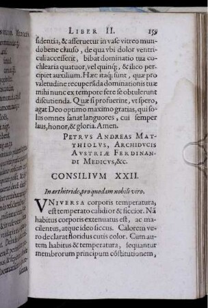 Consilium XXII. In arthitride, pro quodam nobili viro