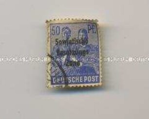 Briefmarke aus der sowjetischen Zone, aus dem Indochina-Konvolut des Legionärs Harry Weiss