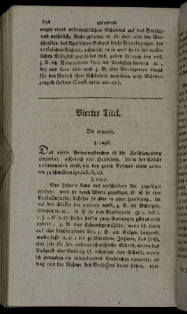 Vierter Titel. De injuriis.