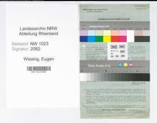 Entnazifizierung Eugen Wissing , geb. 17.05.1895 (Verw.-Angestellter)