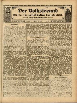 Ausgabe vom Sonntag, den 25. Mai 1913.