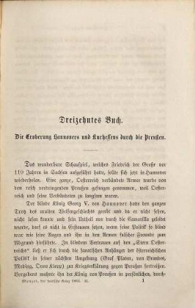 Der deutsche Krieg im Jahre 1866, in seinen Ursachen, seinem Verlauf und seinen nächsten Folgen, 2