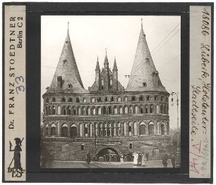 Lübeck, Holstentor : Außensicht, Stadtseite