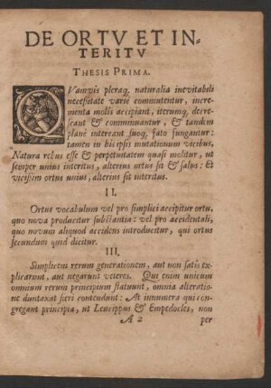 De Ortu Et Interitu