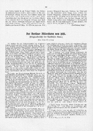 Der Berliner Bildersturm von 1615