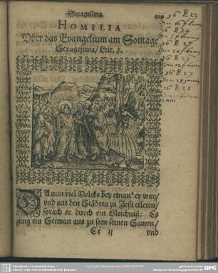 Homilia Uber das Evangelium am Sontage Sexagesima, Luc. 8.