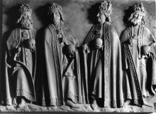 Die vier salischen Kaiser : Die vier salischen Kaiser (um 1480). Speyer, Dom Sankt Maria und Stephan, Kaisergruft