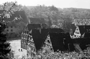 Maulbronn: Wirtschaftshof des Klosters mit Fachwerkhäusern von oben