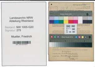 Entnazifizierung Friedrich Mueller , geb. 09.08.1909 (Schreiner)