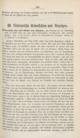 143-152 Litterarische Uebersichten und Anzeigen