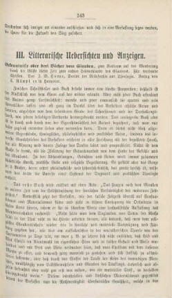 143-152 Litterarische Uebersichten und Anzeigen