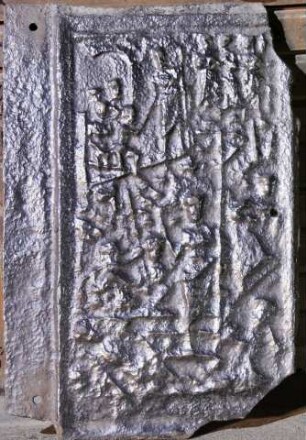 Fragment einer Ofenplatte, Christi Auferstehung