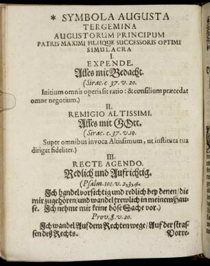 Symbola Augusta Tergemina