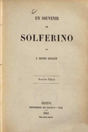 Un souvenir de Solférino