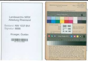 Entnazifizierung Gustav Krueger , geb. 18.05.1901 (Kabelhelfer)