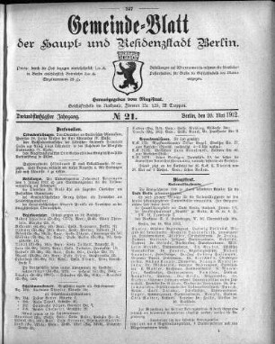 1912,21: No. 21, 26. Mai 1912