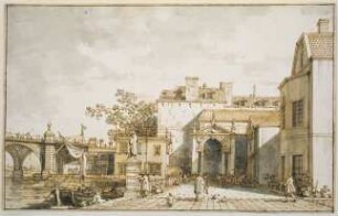 Capriccio mit Reminiszenzen an Westminster Bridge und Richmond House