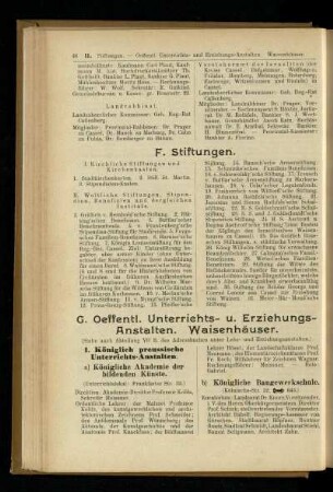 Oeffentl. Unterrichts- u. Erziehungs-Anstalten, Waisenhäuser
