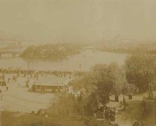 World´s Fair - Chicago: View near "Wooded Island"