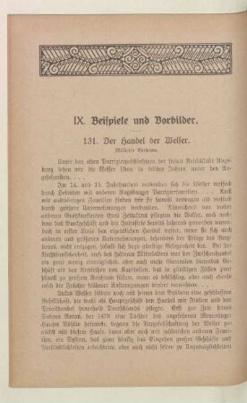 IX. Beispiele und Vorbilder