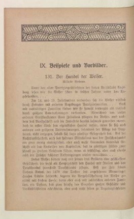 IX. Beispiele und Vorbilder