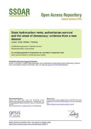 State hydrocarbon rents, authoritarian survival and the onset of democracy: evidence from a new dataset