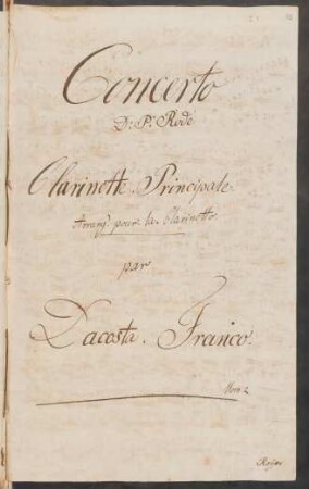 Konzerte. Arr; cl, orch; B-Dur; BacV 248.6