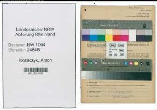 Entnazifizierung Anton Kozaczyk , geb. 30.05.1889 (Schleusenwaerter)