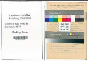 Entnazifizierung Anne Bertling , geb. 22.07.1893 (Lehrerin)