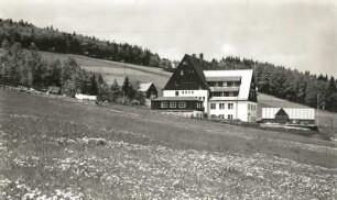 Rehefeld (Altenberg-Rehefeld-Zaunhaus). Ortsteilansicht mit Grenzbaude