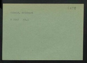 Schneider, Reinhard