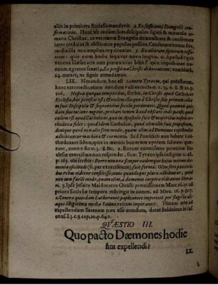 Quaestio III. Quo pacto Daemones hodie sint expellendi?